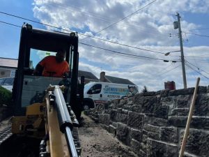 Sewer Flow on the jobsite of a water line replacement