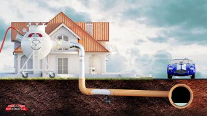 Sewer Flow Sewer Liner Explanation Illustration
