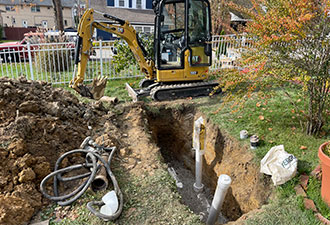 Sewer Flow on site doing sewer maintenance small