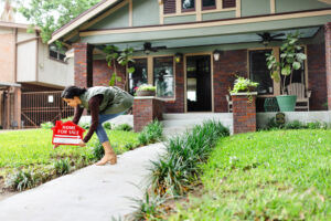 older brick home being placed on the market